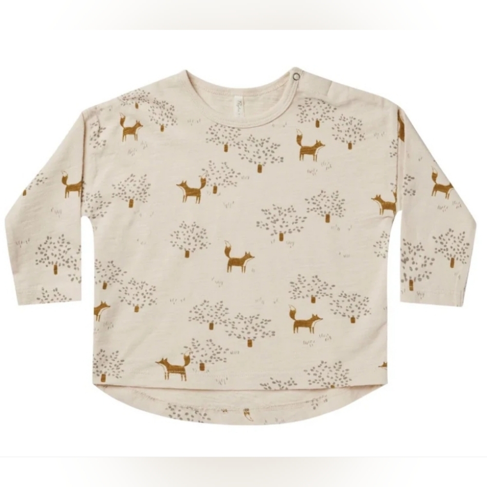 Rylee + Cru Long Sleeve Fox Forest Shirt - 0-3M